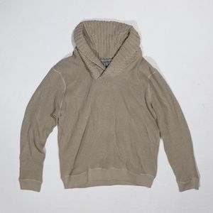 NEW Michael Kors Men's Cotton Cashmere Knit Cowl Neck Pullover Sweater Beige XL